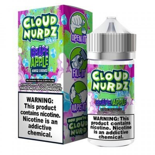 E LIQUID 100ML CLOUD NURDZ VAPE JUICE 70/30 SHORT FILL 0MG SUB OHM