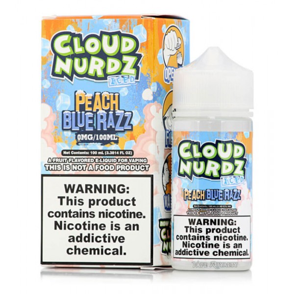 E LIQUID 100ML CLOUD NURDZ VAPE JUICE 70/30 SHORT FILL 0MG SUB OHM