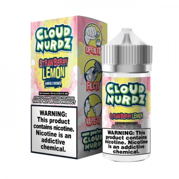 E LIQUID 100ML CLOUD NURDZ VAPE JUICE 70/30 SHORT FILL 0MG SUB OHM