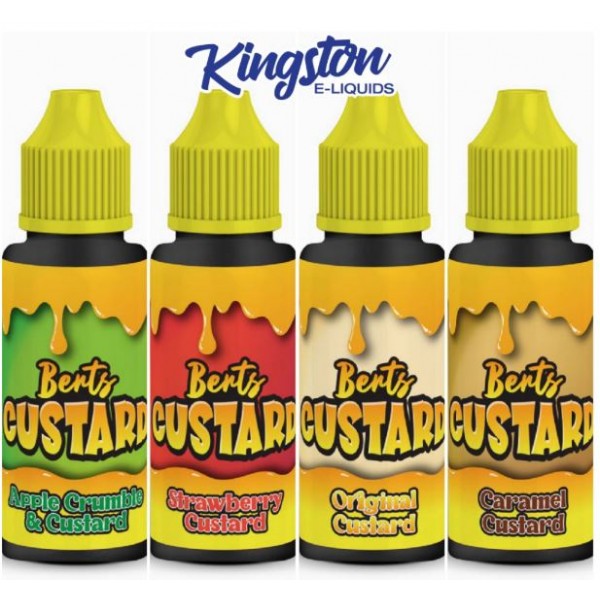 BERTS CUSTARD E-LIQUID 100ML SHORT FILL BY KINGSTON