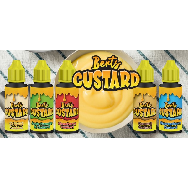 BERTS CUSTARD E-LIQUID 100ML SHORT FILL BY KINGSTON