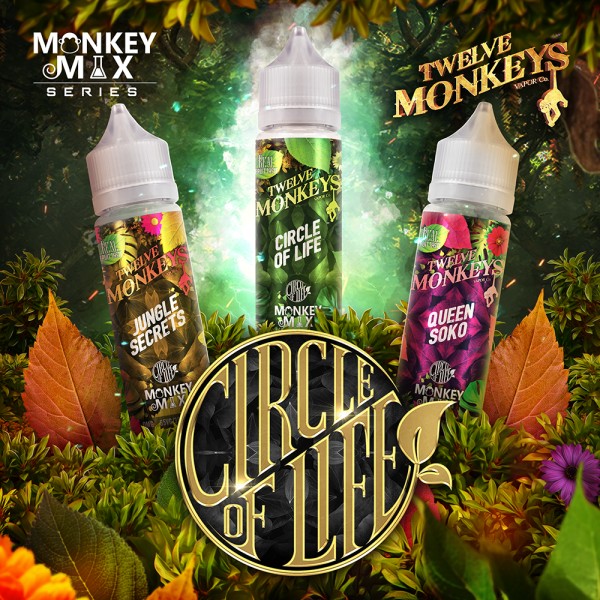 Twelve Monkeys E Liquid Vape E Juice 50ml Shortfill 0MG 3MG