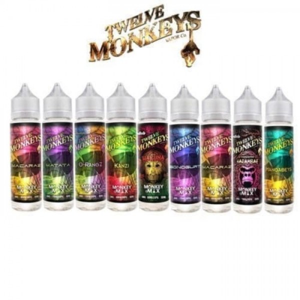 Twelve Monkeys E Liquid Vape E Juice 50ml Shortfill 0MG 3MG