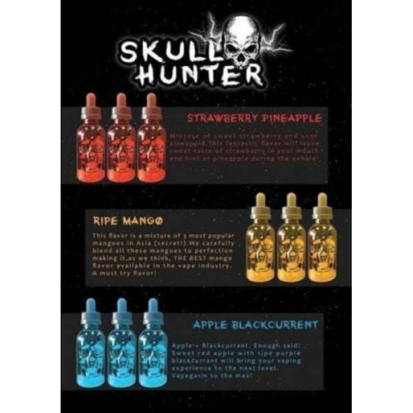 SKULL HUNTER E LIQUID E JUICE 50ML HIGH VG SUB OHM CLOUD NICSHOT