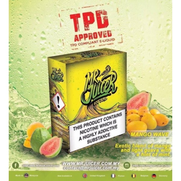 MR JUICER Malaysian Premium ELiquid 3x10ml 3mg Vape E Liquid Clouds E Juice TPD