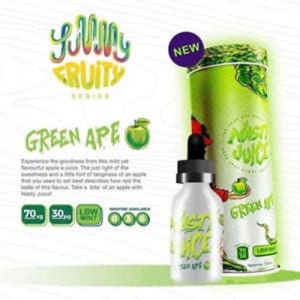 Nasty Juice 50ml Low Mint 70/30 ECig Liquid Trap Queen, Green Ape 3MG Clearance