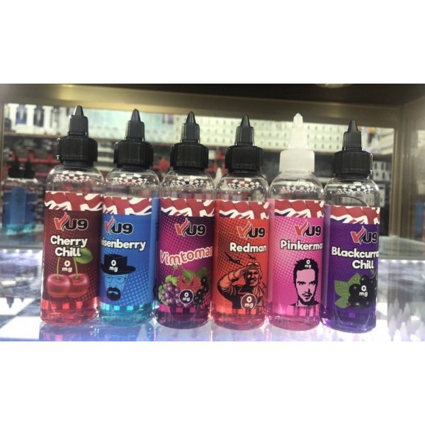 VU9 PRESENTS THE SENSATIONAL SIX PREMIUM QUALITY 0MG SHORTFILL E JUICE +FREESHOT