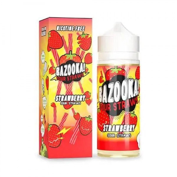 Bazooka e Liquid Sour Straws 100ml Vape Juice 0 Mg 3 Mg 6 Mg Made in USA