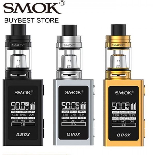 SMOK QBOX 50W TC & TFV8 BABY FULL KIT GENUINE WITH AUTHENTIC SCRATCH CODE