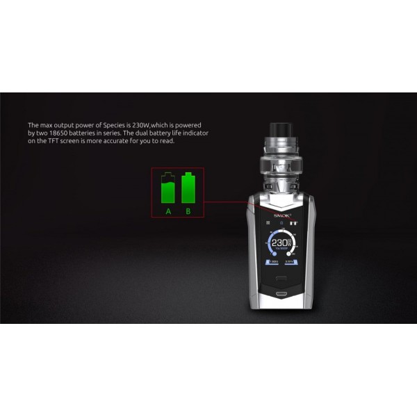 SMOK SPECIES KIT 230W TOUCH SCREEN TFV8 BABY V2 TANK VAPE KIT AUTHENTIC