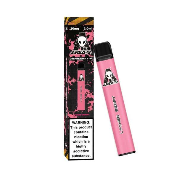 AREA 51 LYCHEE BERRY DISPOSABLE POD DEVICE 600 PUFFS 20MG