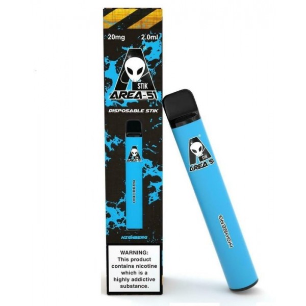 AREA 51 HIGHBERG DISPOSABLE POD DEVICE 600 PUFFS 20MG