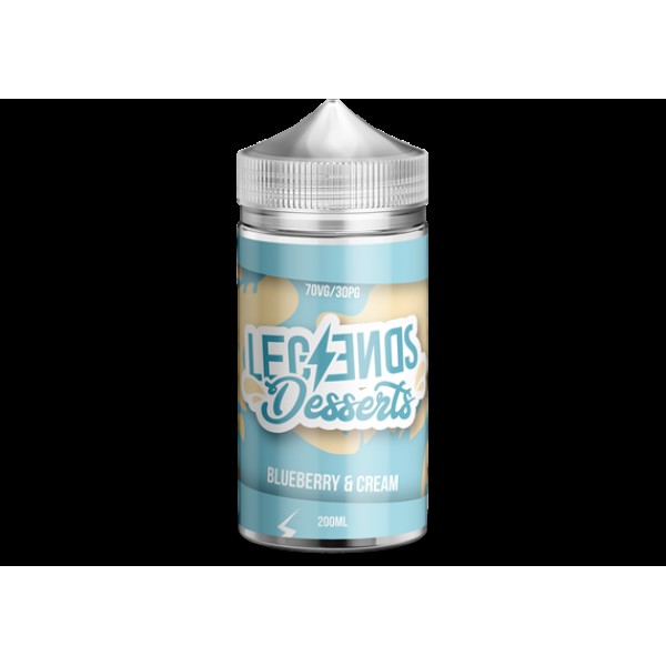 BLUEBERRY & CREAM (DESSERTS) 200ML E LIQUID BY LEGENDS PGVG 30/70