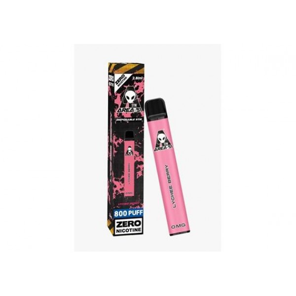 AREA 51 LYCHEE BERRY  DISPOSABLE POD DEVICE 800 PUFFS 0MG