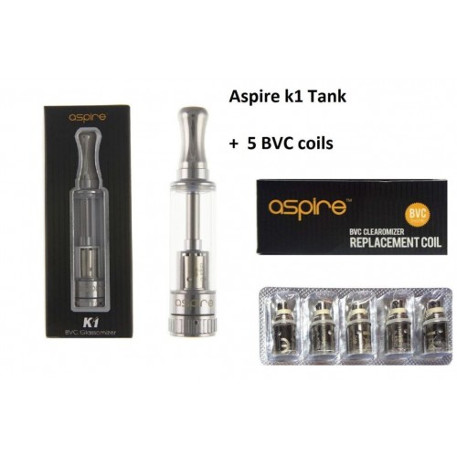 Genuine Aspire K1 Tank BVC Coil Installed + 5...