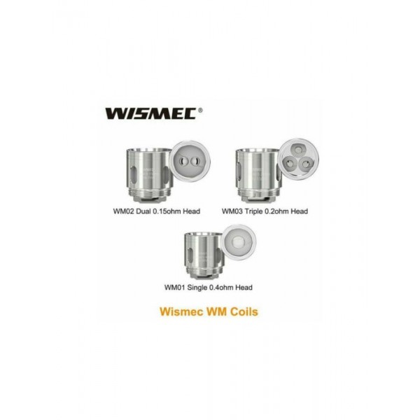 WISMEC GEN3 GNOME COILS, Genuine Replacement Coil Heads, WM01, WM02, WM03, WM-M