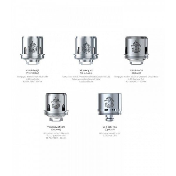 Smok TFV8 X-Baby Tank Coil (G-Priv 2 Coil) T6 | Q2 | M2 | X4 (3 Coils)