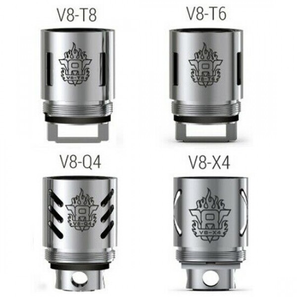 SMOK TFV8 COILS, CLOUD BEAST V8 Q4 X4 T6 T8 T10 Replacement Coil 3pk AUTHENTIC